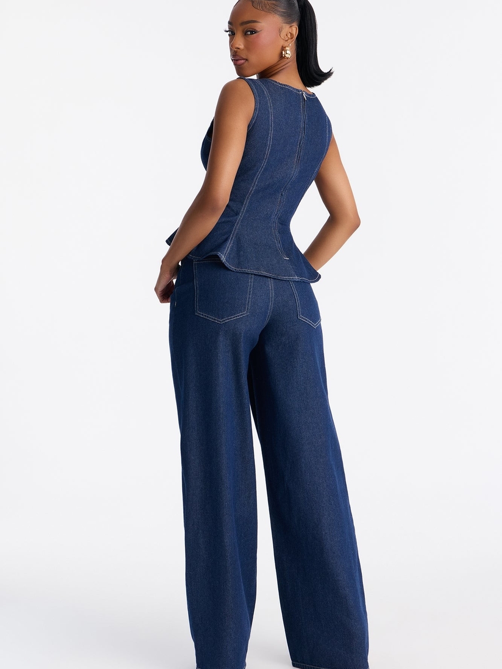 Fashion Nova Denim Pant Set - Picture 6 of 7